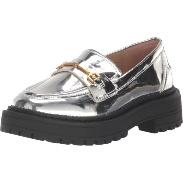 imageSam Edelman Girls Laurs Lug Sole LoaferSoft Silver