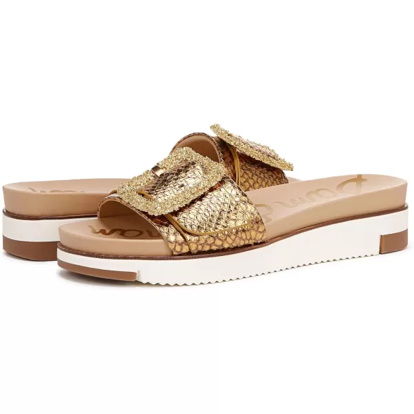 imageSam Edelman Womens Ariane Slide SandalMedallion Gold Snake
