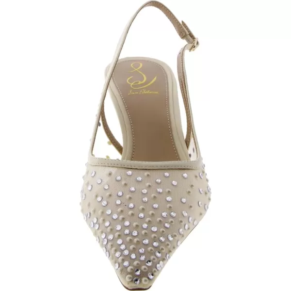 imageSam Edelman Womens Bianka Slingback PumpModern Ivory Mesh Glitz