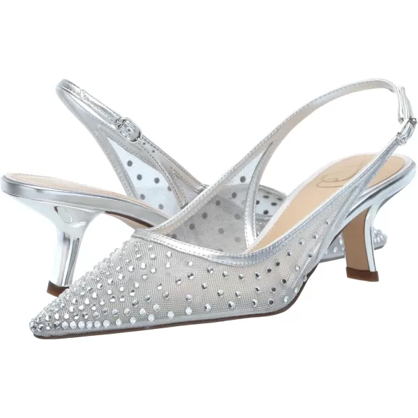 imageSam Edelman Womens Bianka Slingback PumpSoft Silver Mesh