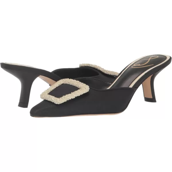 imageSam Edelman Womens Brit Kitten Heel MuleBlack Shantung