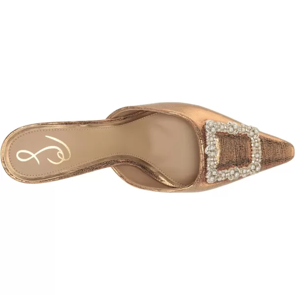 imageSam Edelman Womens Brit Kitten Heel MuleDeep Gold Luster