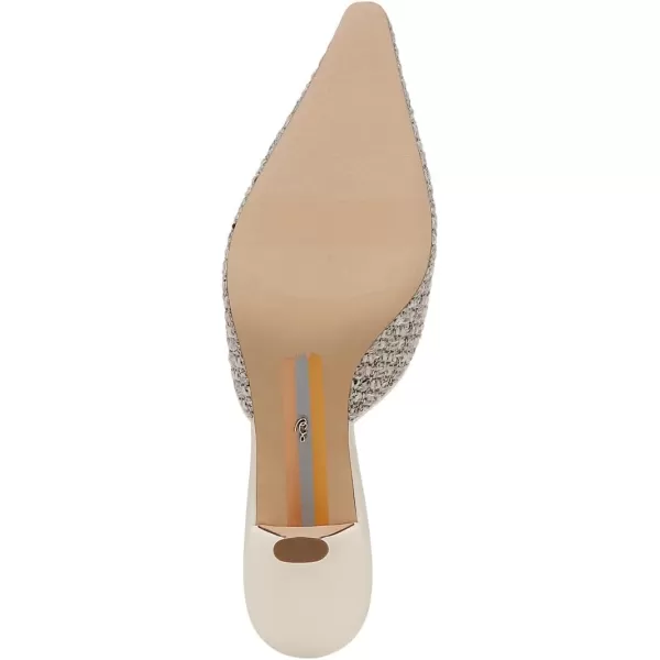 imageSam Edelman Womens Brit Kitten Heel MuleIvory Multi Boucle