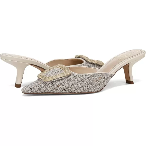 imageSam Edelman Womens Brit Kitten Heel MuleIvory Multi Boucle