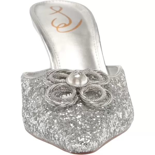 imageSam Edelman Womens Brit Kitten Heel MuleSoft Silver