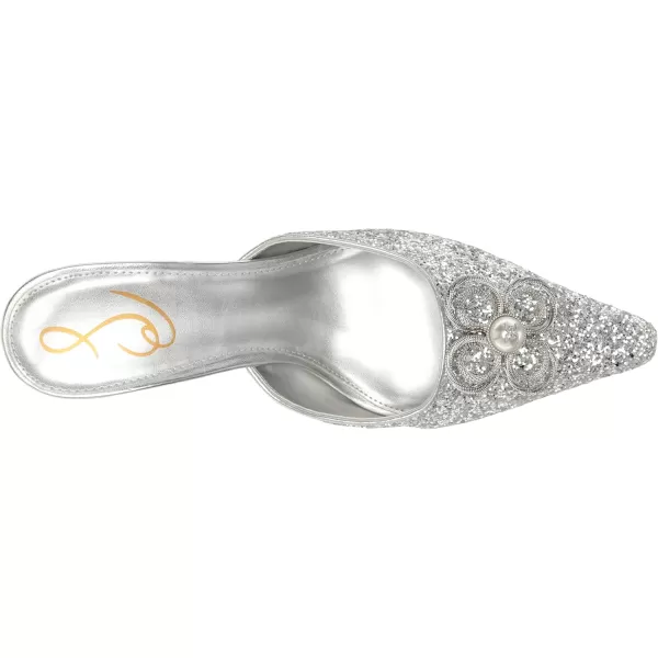 imageSam Edelman Womens Brit Kitten Heel MuleSoft Silver