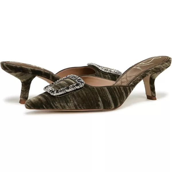 imageSam Edelman Womens Brit Kitten Heel MuleWinter Moss Crystal