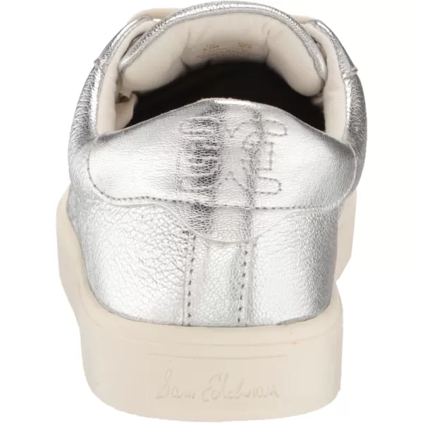 imageSam Edelman Womens Ethyl Lace Up SneakerSoft Silver Crinkle