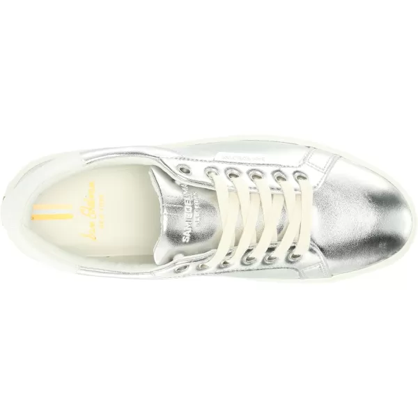 imageSam Edelman Womens Ethyl Lace Up SneakerSoft Silver Smooth