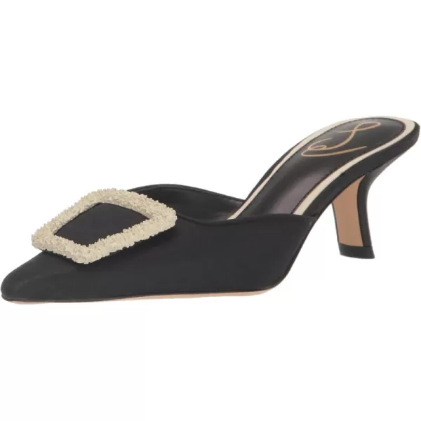 imageSam Edelman Womens Brit Kitten Heel MuleBlack Shantung