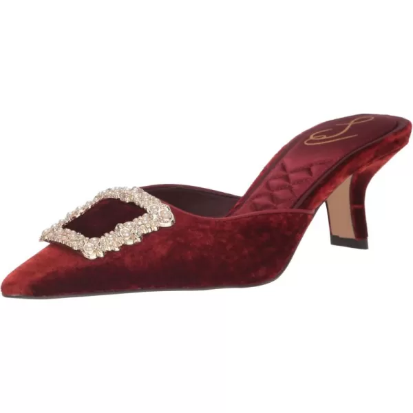 imageSam Edelman Womens Brit Kitten Heel MuleDeep Cherry Luster