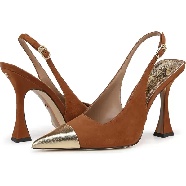imageSam Edelman Womens Odette PumpFrontier BrownAmber Gold