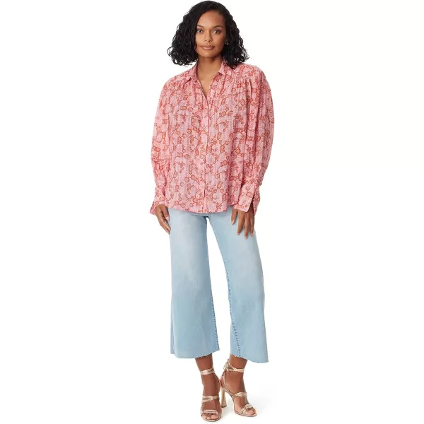 imageWomens Nora Button Down Long Sleeve ShirtCoastal Flora  Peach Dust