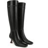 Black Leather Wide Calf