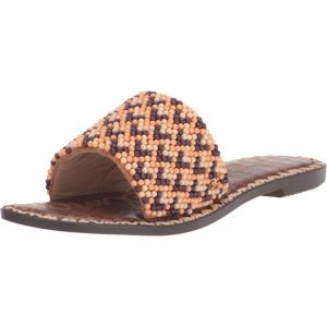imageSam Edelman Womens Deacon Beaded Slide SandalLight Cuoio Brown Multi