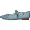 imageSam Edelman Womens Mihcaela Mary Jane FlatCoastal Blue Glitz Mesh
