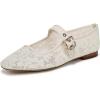 imageSam Edelman Womens Mihcaela Mary Jane FlatIvory Lace