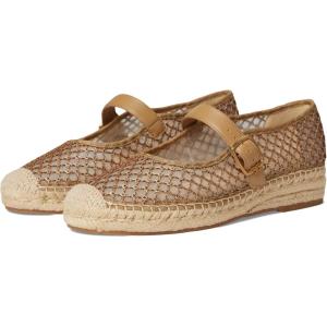 imageSam Edelman Womens Mackie Mary Jane FlatBrushed GoldCyprus Tan Net Mesh