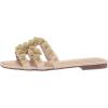 imageSam Edelman Womens Bay Flat SandalNaturalPistachio