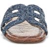 imageSam Edelman Womens Bay Flat SandalNavy Distressed Denim