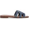 imageSam Edelman Womens Bay Flat SandalNavy Distressed Denim
