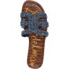 imageSam Edelman Womens Bay Flat SandalNavy Distressed Denim