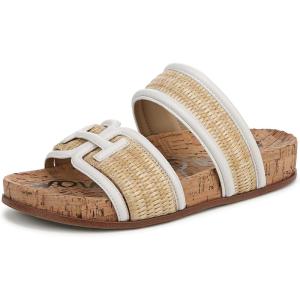 imageSam Edelman Womens Rowan Slide SandalDark NaturalBright White