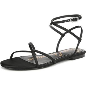 imageSam Edelman Womens Ellina Flat SandalBlack Satin