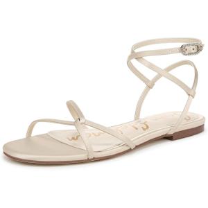 imageSam Edelman Womens Ellina Flat SandalModern Ivory Satin