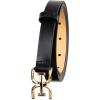 imageSam Edelman Womens Doublee Plaque Logo Buckle Skinny Fashion Trouser BeltBlack
