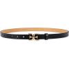 imageSam Edelman Womens Doublee Plaque Logo Buckle Skinny Fashion Trouser BeltBlack