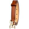 imageSam Edelman Womens Doublee Plaque Logo Buckle Skinny Fashion Trouser BeltTan
