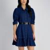 imageSam Edelman Womens Doublee Plaque Logo Hammered Buckle and Loop Leather Belt for Jeans Dresses and TrousersBlack