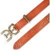 imageSam Edelman Womens Doublee Plaque Logo Hammered Buckle and Loop Leather Belt for Jeans Dresses and TrousersLight Brown