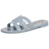imageSam Edelman Womens Bay Jelly Flat SandalCape Blue