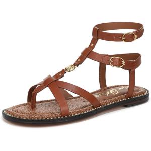 imageSam Edelman Womens Teeni Flat SandalRich Cognac