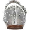 imageSam Edelman Womens Michaela Mary Jane FlatSoft Silver Glitz Mesh