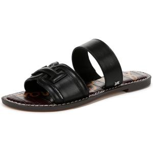 imageSam Edelman Womens Gabi Flat SandalBlack Leather