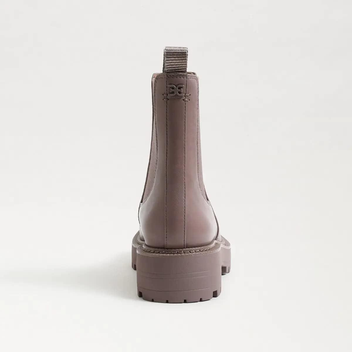 imageSam Edelman Laguna Chinchilla Leather Chelsea Moto Rounded Toe Pull On Boots Chinchilla 7