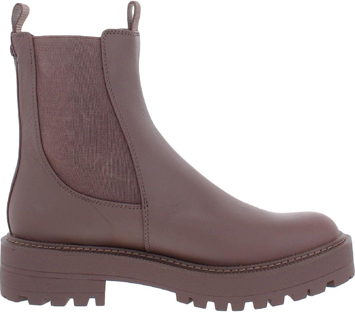 imageSam Edelman Womens Laguna Leather Ankle Chelsea Boots Taupe 9 Wide CDW