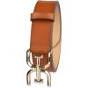 imageSam Edelman Womens Casual DoubleE Logo Plaque Buckle Leather Belt for Jeans and TrousersSaddle