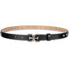 imageSam Edelman womens Doublee Plaque Logo Buckle Skinny Fashion Trouser BeltBlack Studded