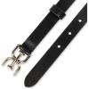 imageSam Edelman womens Doublee Plaque Logo Buckle Skinny Fashion Trouser BeltBlack Studded