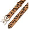 imageSam Edelman womens Doublee Plaque Logo Buckle Skinny Fashion Trouser BeltLeopard