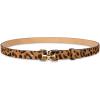 imageSam Edelman womens Doublee Plaque Logo Buckle Skinny Fashion Trouser BeltLeopard