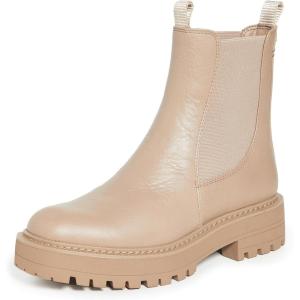 imageSam Edelman Laguna Cedarwood Leather Chelsea Moto Rounded Toe Pull On BootsCedarwood
