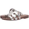 image:imageSam Edelman Womens Bay Flat SandalLiquid Soft Silver