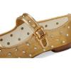 image:imageSam Edelman Womens Yaro Heeled Sandal Soft Nude LeatherAmber Gold Glitz Mesh