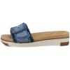 image:imageSam Edelman Womens Yaro Heeled Sandal Soft Nude LeatherBlue Multi Fray