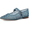 image:imageSam Edelman Womens Yaro Heeled Sandal Soft Nude LeatherCoastal Blue Glitz Mesh